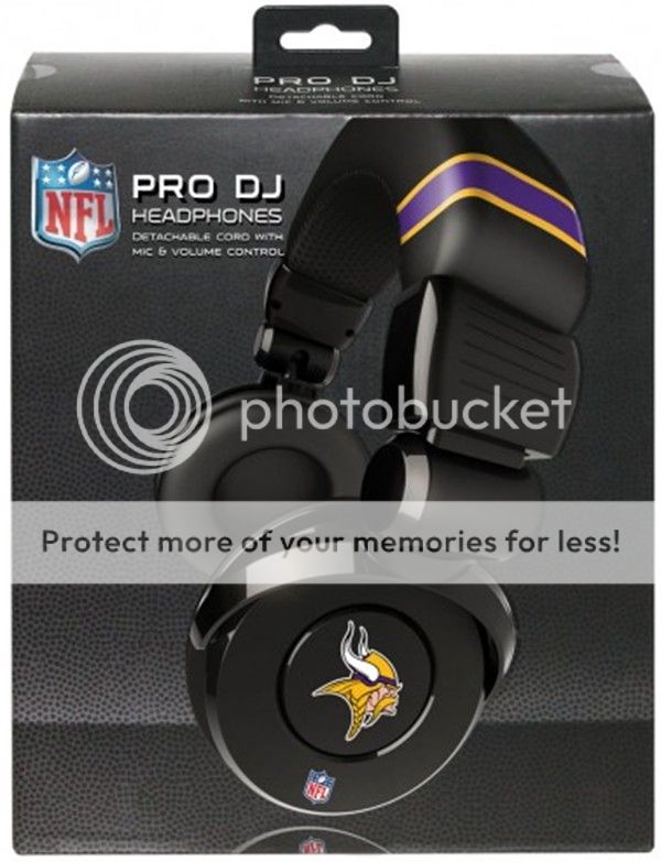 Minnesota Vikings NFL Licensed iHip PRO DJ Headphones With Mic & Volume