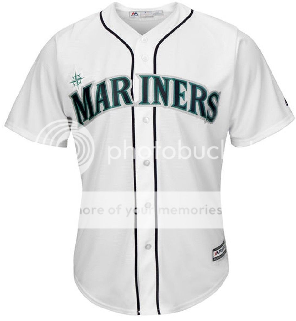 Seattle Mariners Majestic Mens Replica Cool Base Jersey White Big