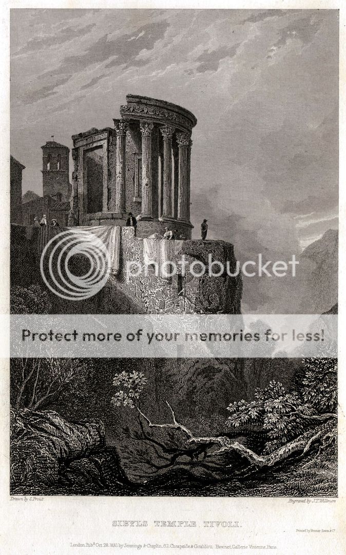 Acciaio.Steel engraving.Stahlstich. Venezia Prout Panorama Passepartout.1830
