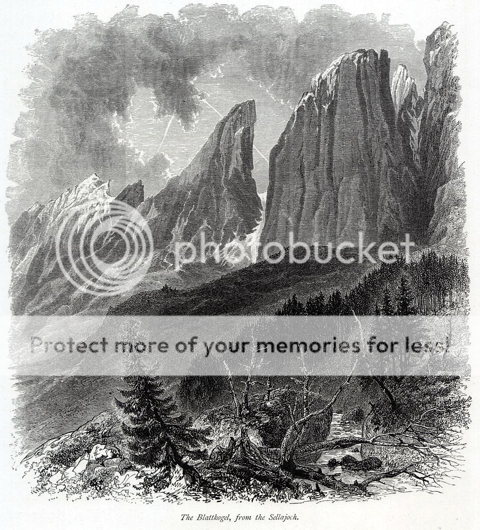 Dolomiti + Passepartout Sassopiatto dal Passo Sella Plattkofel 1878 Bolzano